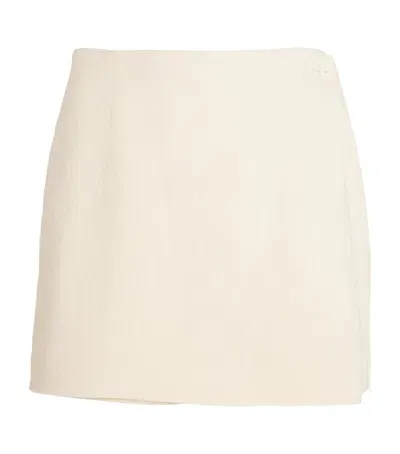 Claudie Pierlot Wrap-detail Skort In Neutral