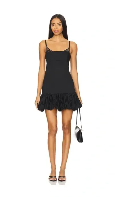 Clea Daisy Mini Dress In Black