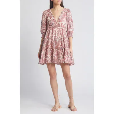 Cleobella Lavinia Organic Cotton Voile Minidress In Amara Floral Print