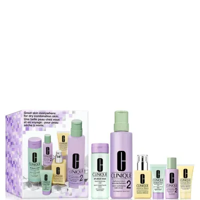 Clinique Great Skin Everywhere Gift Set: Dry Combination In White