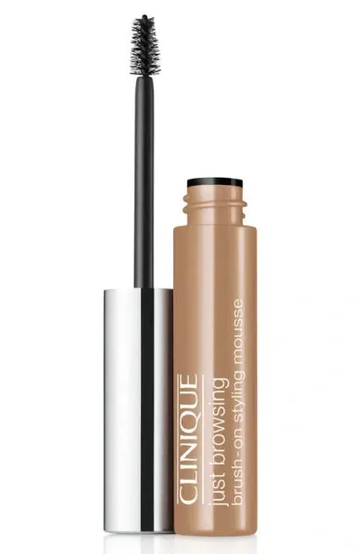 Clinique Just Browsing Brush-on Tinted Brow Styling Mousse In Soft Blonde/clear