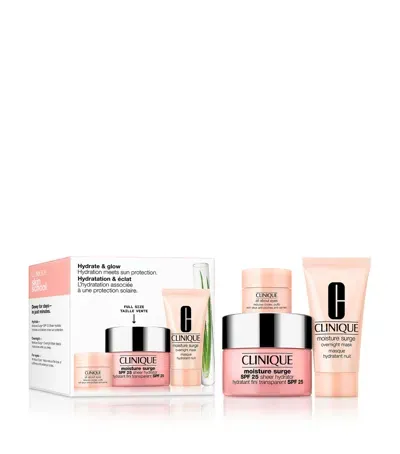 Clinique Skin School Supplies: Hydrate + Glow With Spf Skincare Gift Set In White