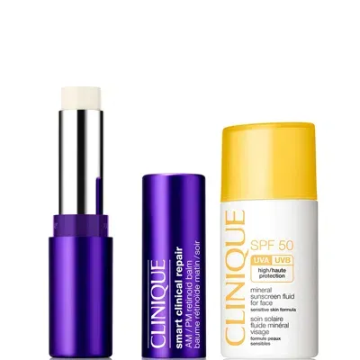 Clinique Smart Clinical Repair Am/pm Retinoid Balm And Spf 50 Mineral Fluid Duo In White