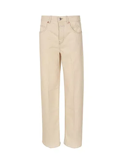 Closed 5 Pockets Straight Leg Jeans In Ivory