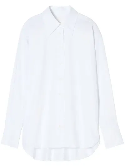 Closed Boxy Long-sleeve Shirt In Weiss