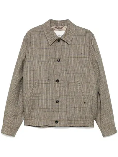 Closed Checked Shirt Jacket In Brown