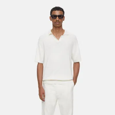 Closed Fine-knit Cotton Polo Shirt In White