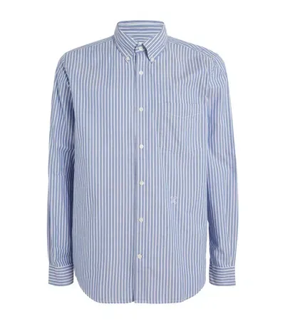 Closed Cotton Striped Shirt In Blue