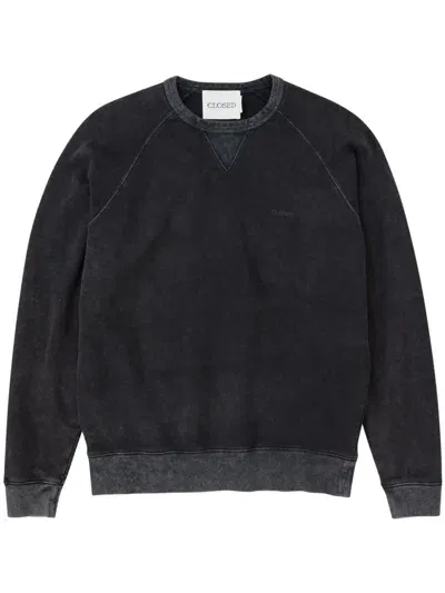 Closed Crew-neck Cotton Sweatshirt In Black