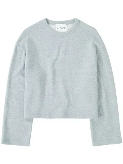 Closed Crew-neck Cotton Sweatshirt In Grey