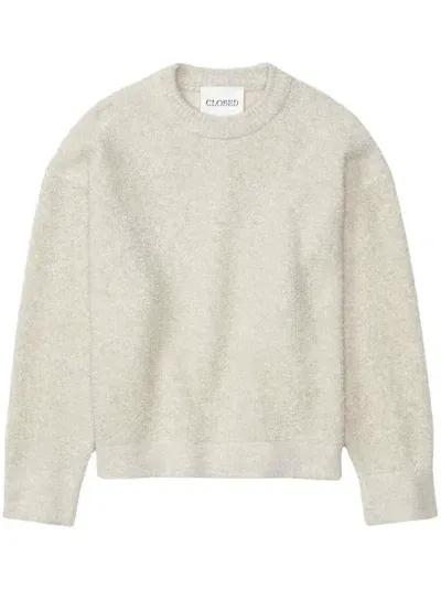 Closed Crew-neck Jumper In Neutrals