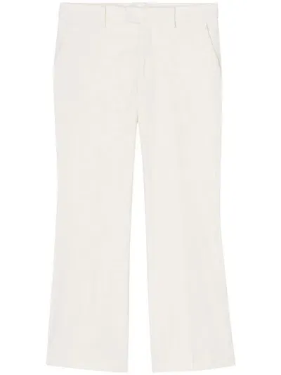 Closed Cropped Trousers In White