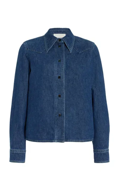 Closed Denim Western Shirt In Blue