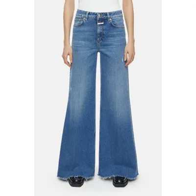 Closed Glow Up Wide Leg Jeans In Mid Blue