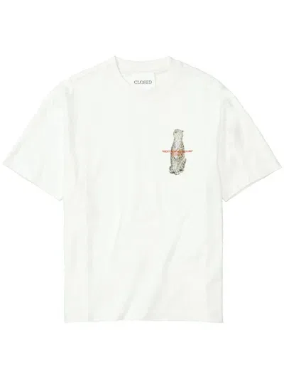 Closed Graphic-print Cotton T-shirt In White