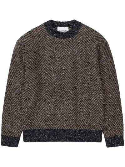 Closed Jacquard Knitted Sweater In Grey