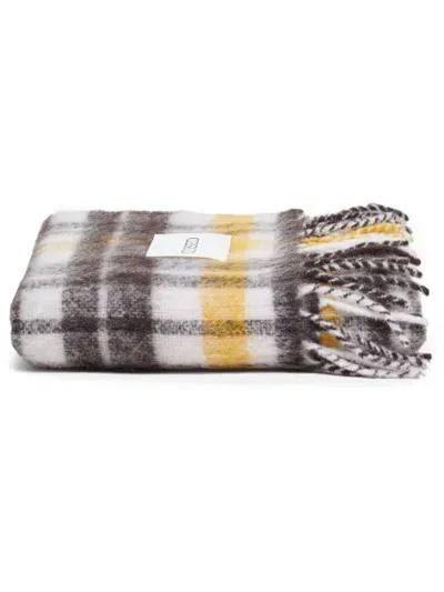 Closed Logo-patch Wool Scarf In Multicolor