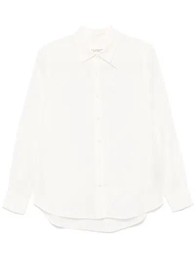 Closed Long-sleeve Shirt In Neutrals