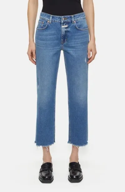 Closed Milo Slim Fit Crop Straight Leg Jeans In Blue