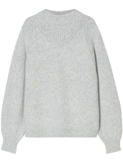 Closed Mock-neck Long-sleeve Jumper In Gray