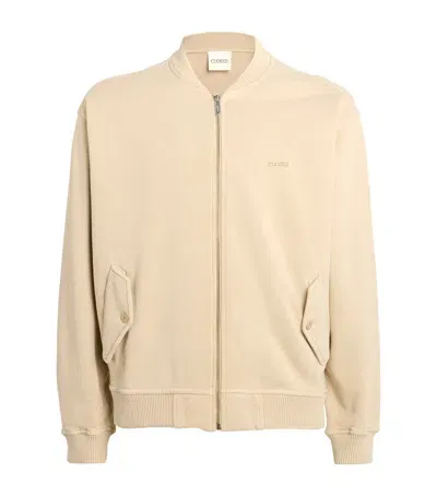 Closed Organic Cotton Bomber Jacket In Beige