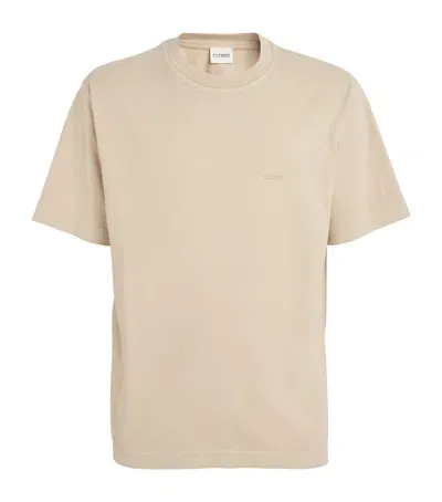 Closed Organic Cotton Logo T-shirt In Beige