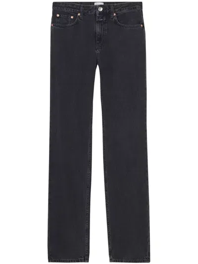 Closed Roan High-rise Straight-leg Jeans In Black