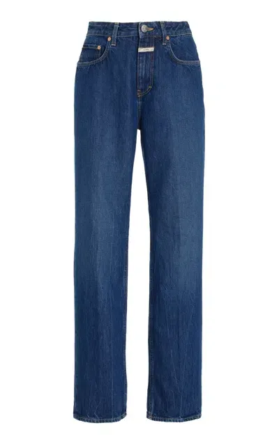 Closed Roan Rigid High-rise Straight-leg Jeans In Blue