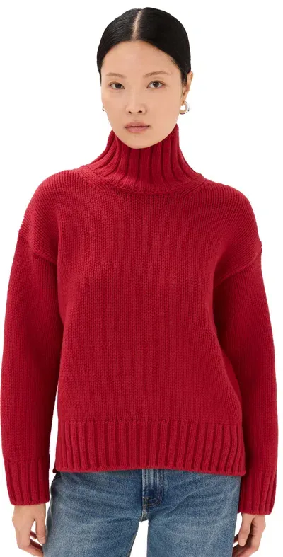 Closed Rollneck Long Sleeves Chili Pepper Red