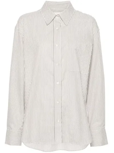 Closed Striped Shirt In White