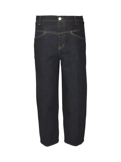 Closed Wide Straight Leg Cropped Jeans In Black