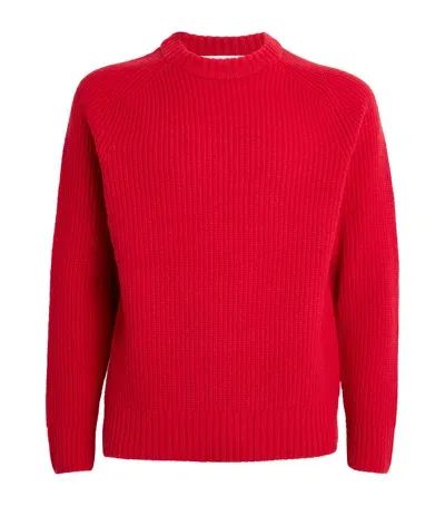 Closed Wool Sweater In Red