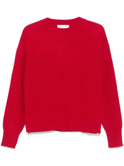 Closed Wool Sweater In Red