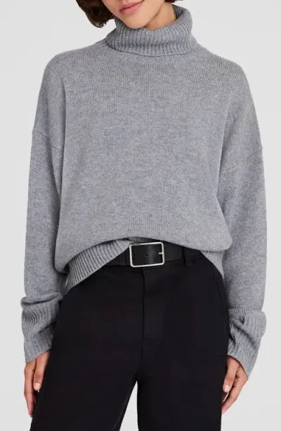 Club Monaco Cashmere Turtleneck Sweater In Medium Heather Grey