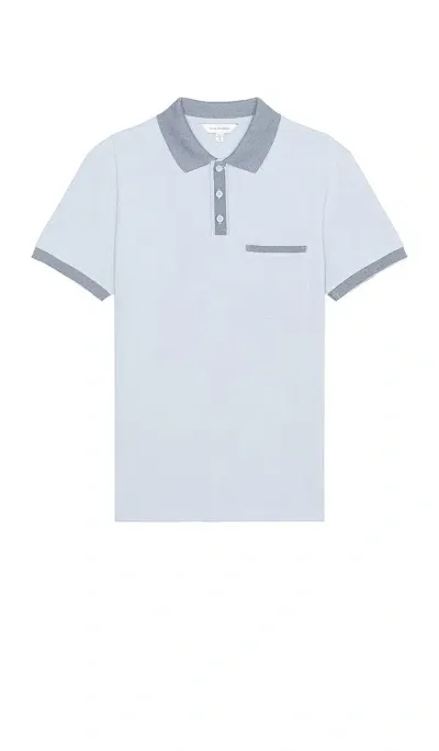 Club Monaco Feeder Collar Polo In Kentucky Blue