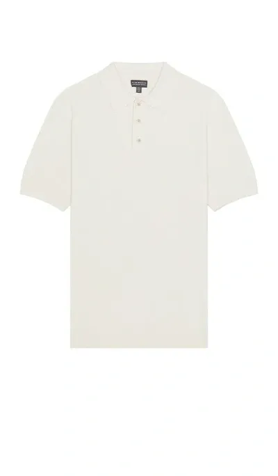 Club Monaco Short Sleeve Boucle Polo In White