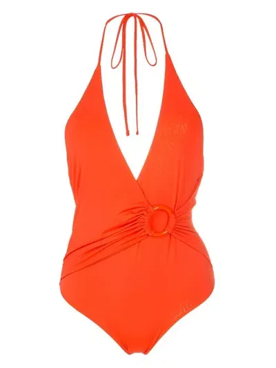 Clube Bossa Davis Ring-embellished Swimsuit In Orange