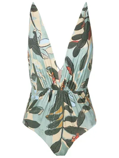 Clube Bossa Maio Floral Swimsuit In Green