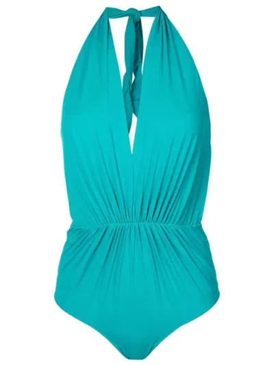 Clube Bossa Ronson Halterneck Swimsuit In Blue