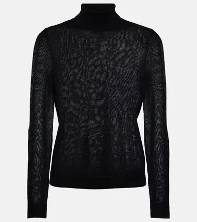 Co Cashmere Turtleneck Sweater In Schwarz