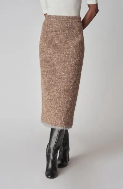 Co Midi Pencil Skirt In Brown