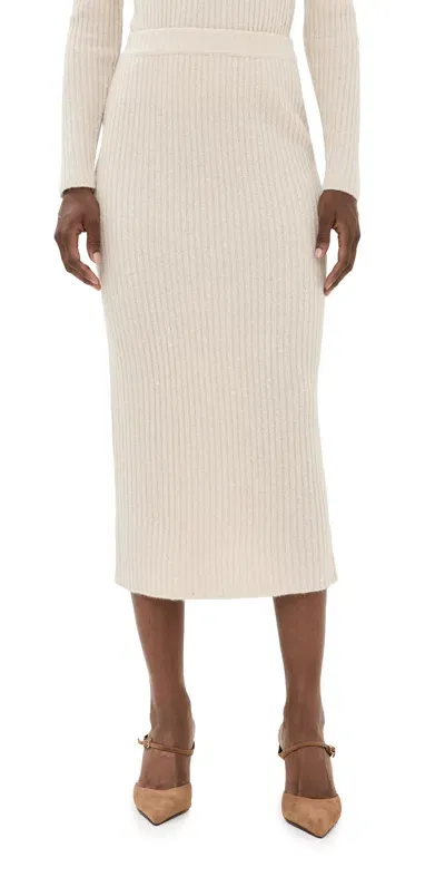 Co Ruched Pencil Skirt Ivory