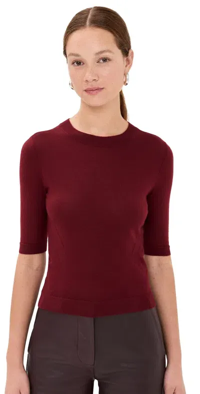 Co Cashmere Crewneck Sweater In Bordeaux