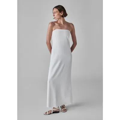 Co Strapless Lumn Dress In Ivory