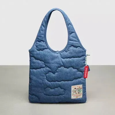 Coach Flache Tote Mit Wolkensteppung In Pattern