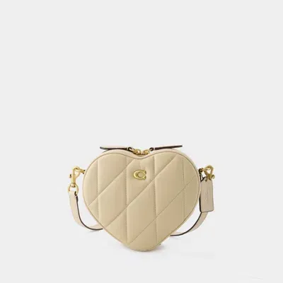 Coach Heart Crossbody In Beige