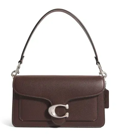 Coach Large Pebbled Leather Tabby Shoulder Bag In Brown