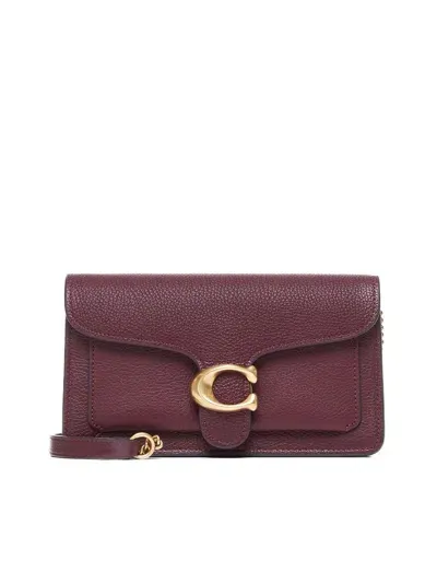 Coach Tabby Chain Clutch In Red