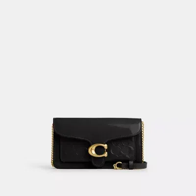 Coach Tabby Clutch Aus Signature-leder Mit Kettenriemen In Gold