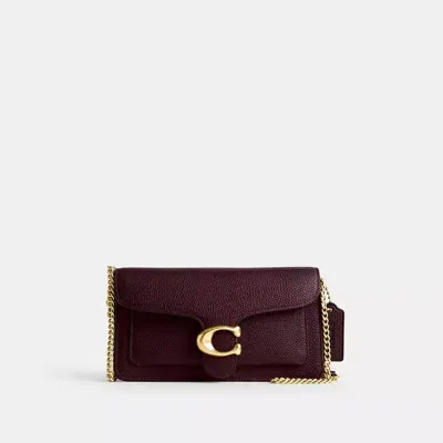 Coach Tabby Clutch Mit Kette In Burgundy